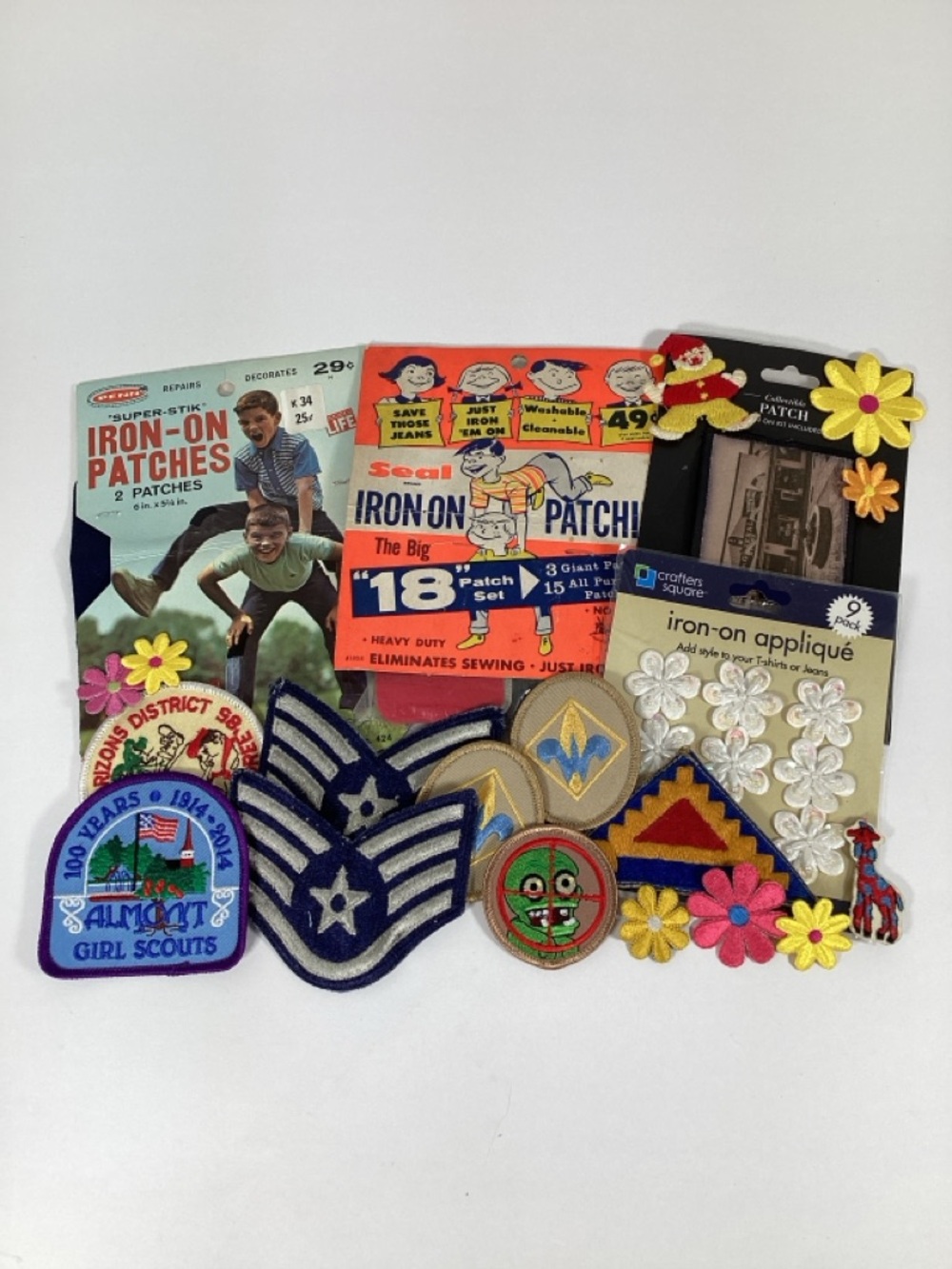 Vintage Iron On & Sew On Patches Lot